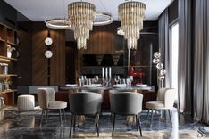 Interior of an expensive modern apartment from Studia 54 in Krestovsky De Luxe Residential Complex