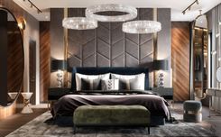 Interior of an expensive modern apartment from Studia 54 in Krestovsky De Luxe Residential Complex