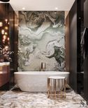 Dressing table Rugiano, wallpaper from British brand Iksel with an original print