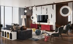 Interior of a luxury super-premium apartment in Moscow City by Studia 54