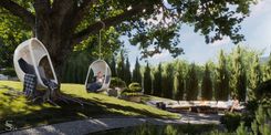 Luxury landscape design by Studia 54 in Switzerland