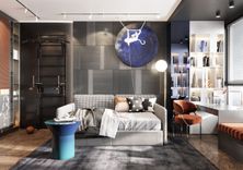 Interior design of business class apartment with terrace by Studia 54