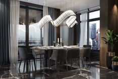 Interior design of business class apartment with terrace by Studia 54