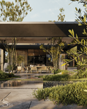 Outdoor terrace for siesta and sports