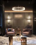 Luxurious cigar room decor