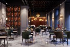 Exquisite interior design by Studia 54 for a hotel restaurant in St. Petersburg