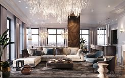Design project of elite apartment with two terraces in Moscow by Studia 54