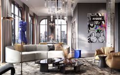Interior design of a penthouse in New York