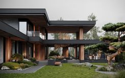 Architectural project of a house in Studia 54 style