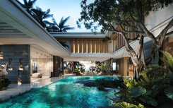 Modern architecture of a villa in Singapore