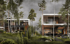 Planning of a complex of two-storey houses for an elite cottage settlement