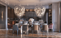 Modern interior of an apartment in the center of Paris