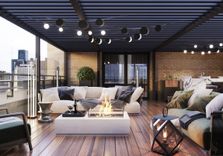 Interior design of business class apartment with terrace by Studia 54